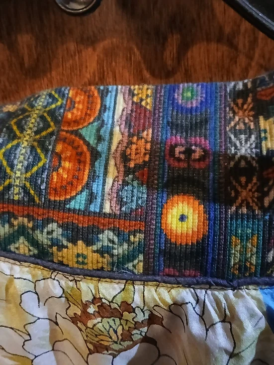 gorgous multi-coloured floral reversible silk duster - Picture 3 of 10